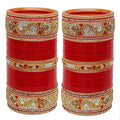 Tehzeeb Creations Bangle Set for Women (Red) | Grocsy