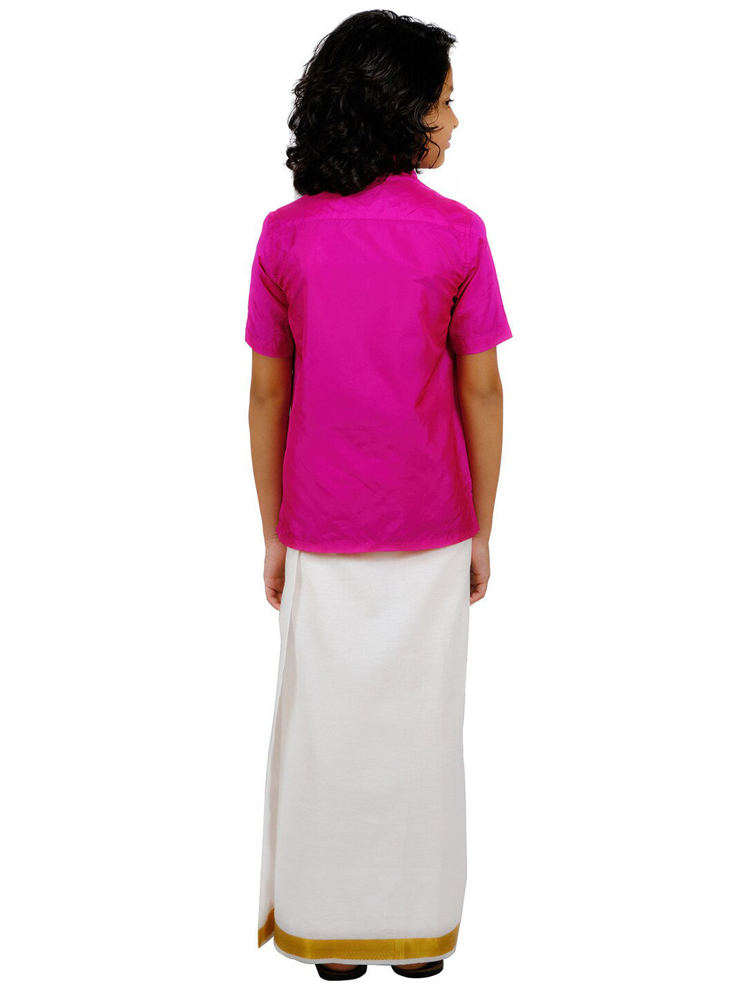 Sethukrishna Boys Pink Shirt With Dhoti | Grocsy