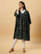 Sztori Printed V Neck A Line Kurta | Grocsy
