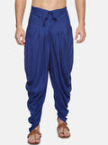 Sethukrishna Men Navy Blue Solid Dhoti Pant | Grocsy