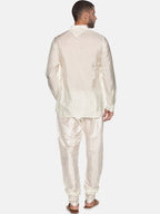 Sethukrishna Cream-Coloured Kurta with Pyjamas For Men | Grocsy