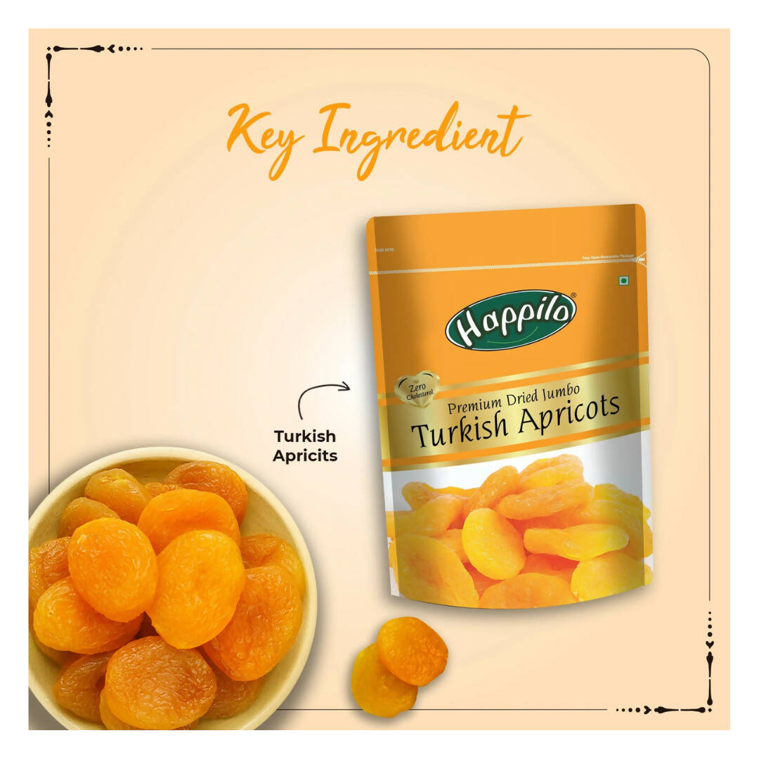 Happilo Premium Dried Turkish Apricots | Grocsy