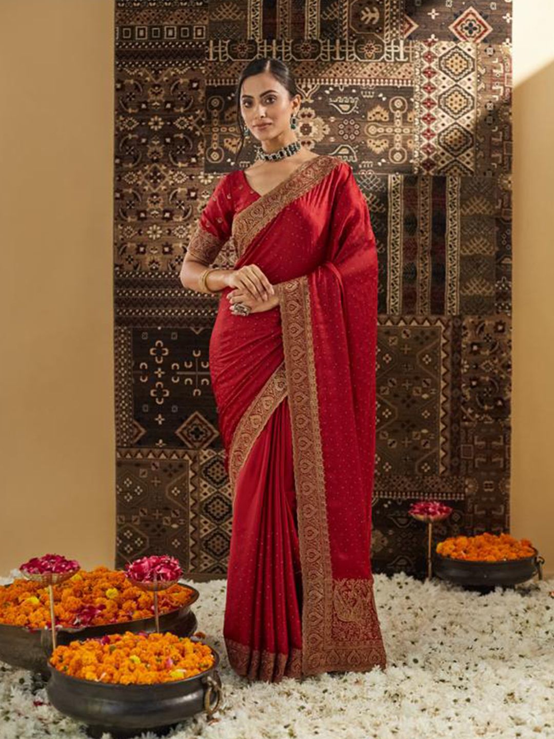 kasee Embellished Zari Pure Silk Saree | Grocsy