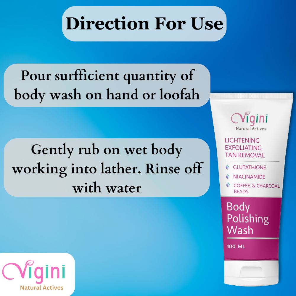 Vigini Skin Lightening Brightening Body Polishing Wash for Men Women | Grocsy