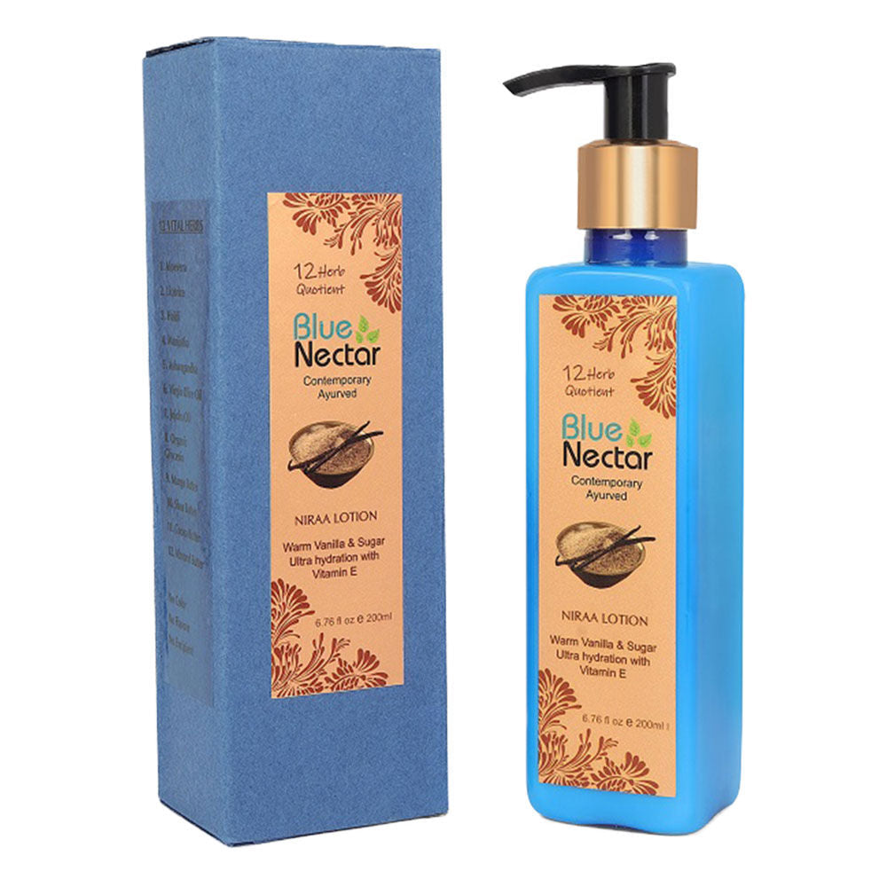 Blue Nectar Niraa Warm Vanilla & Sugar Body Lotion with Plant Based Vitamin E for Ultra Hydration | Grocsy