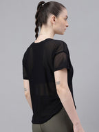 MKH Dri-FIT Typography Printed Drop Shoulder Sleeves T-Shirt | Grocsy