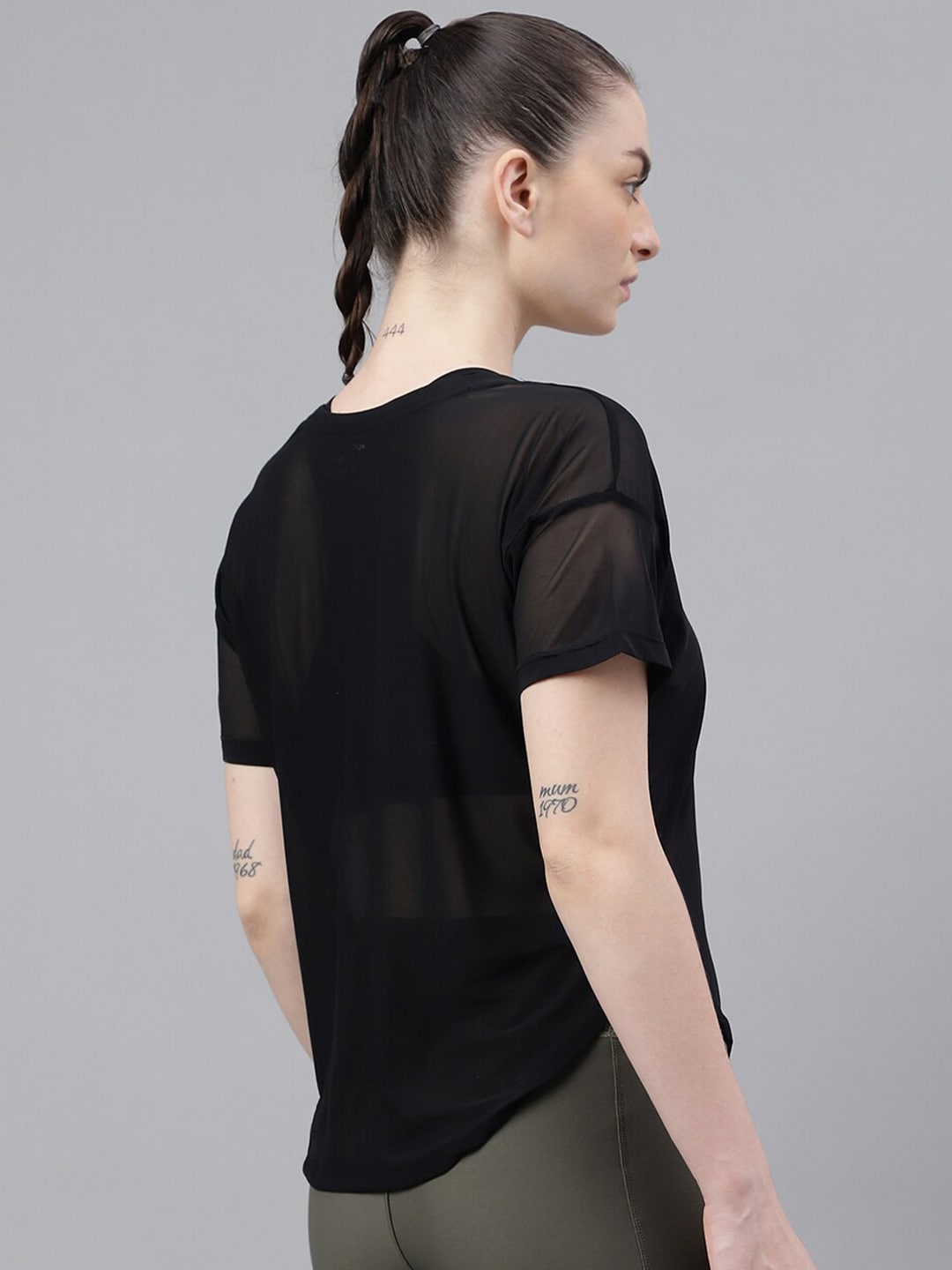 MKH Dri-FIT Typography Printed Drop Shoulder Sleeves T-Shirt | Grocsy