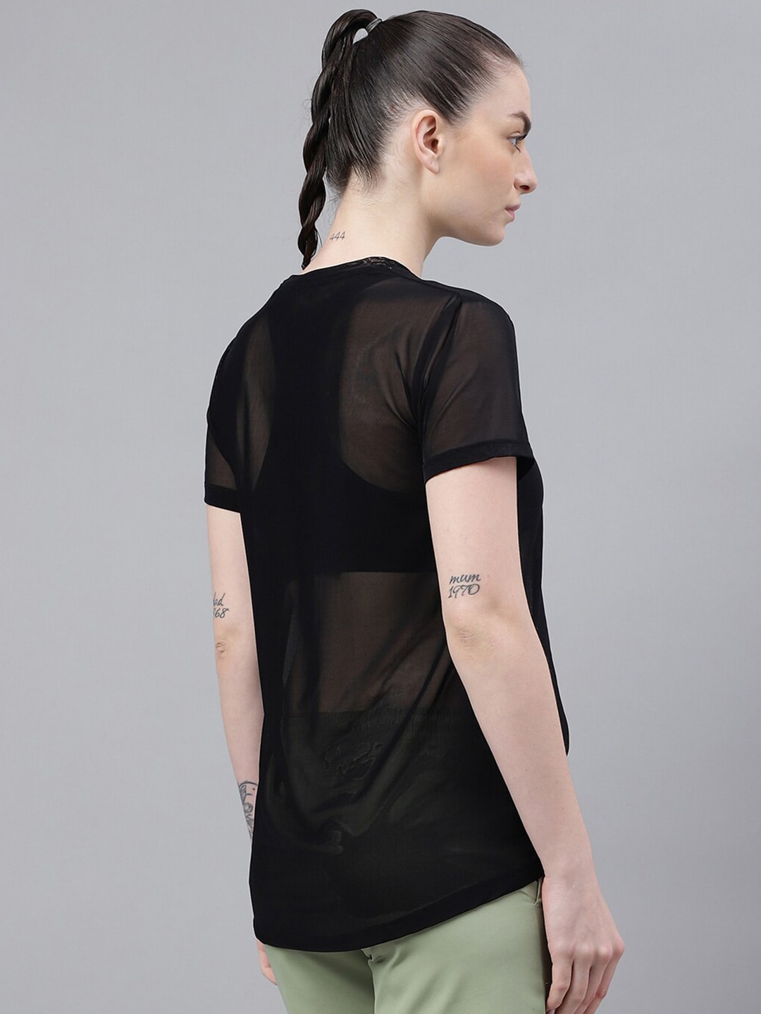 MKH Typography Printed Round Neck Short Sleeves Dri-FIT Relaxed Fit T-shirt | Grocsy