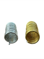 NVR Women Handmade Gold & Silver Polished Viral Spiral Combo Bangles