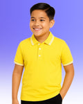 Chilins Boys Solid Polo Tshirt, Color- Yellow | Grocsy