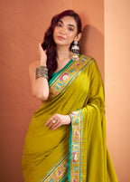 Anaita Mustard Silk Zari Weaving With Classic Patola Saree With Blouse | Grocsy
