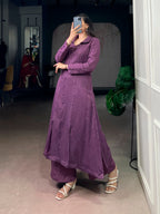 Lorenvalley Fashion Purple Soft N.V Herry Fabric With A Refined Plain Finish Designed Straight Cut Suit | Grocsy