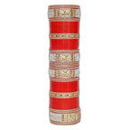 Tehzeeb Creations Bridal Bangle Set Designer Red Color Punjabi Choora Wedding Chura, Chuda for Womens | Grocsy