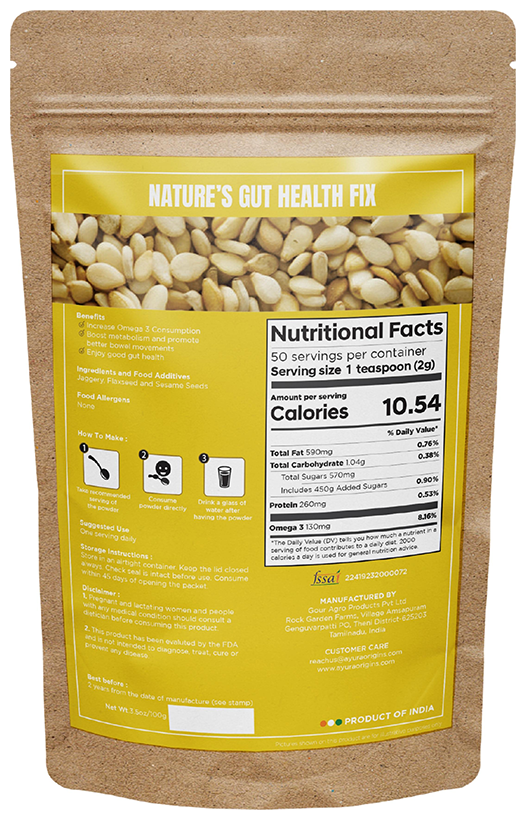 Ayura Origins Nature's Gut Health Fix Powder | Grocsy