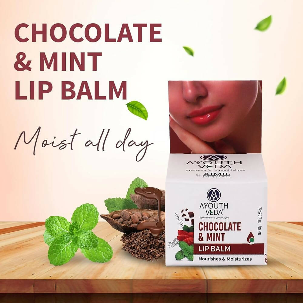 Ayouthveda Chocolate & Mint Lip Balm | Grocsy