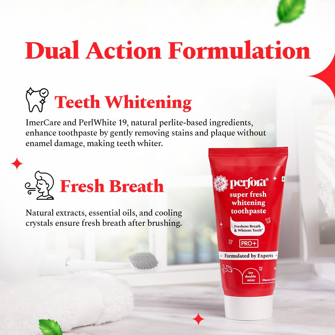 Perfora Super Fresh Whitening Toothpaste - Icy Double Mint | Grocsy