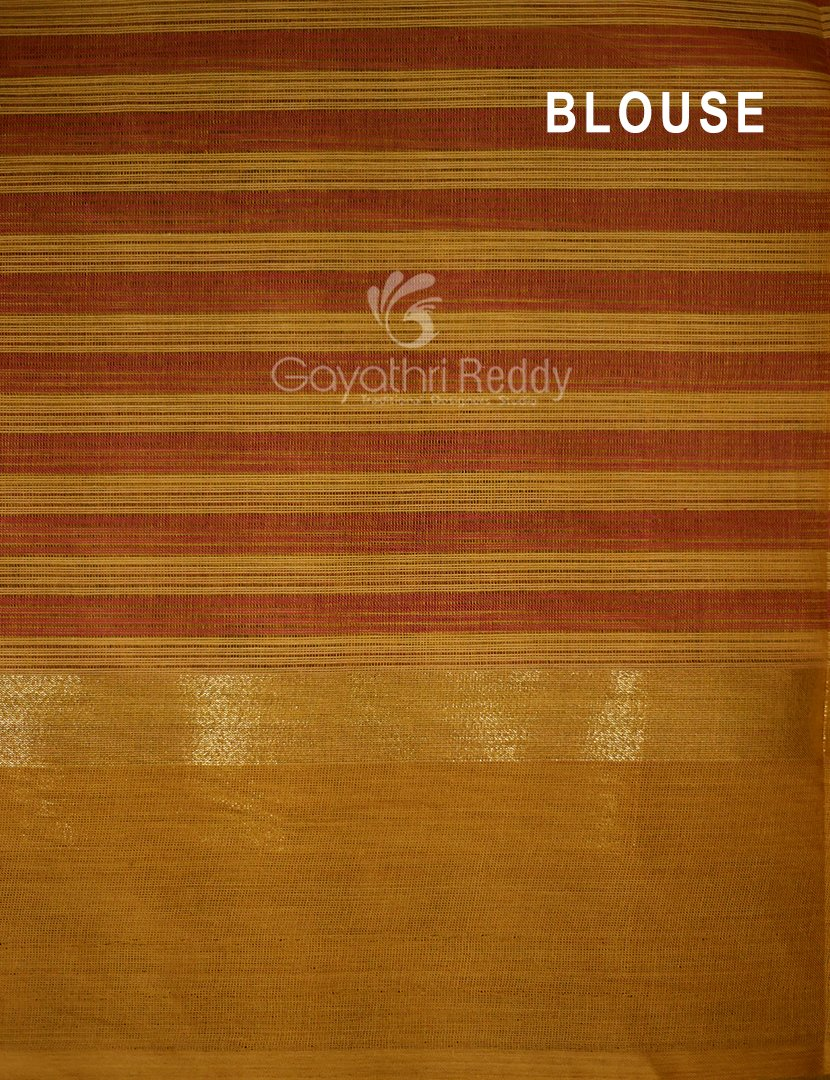Mustard And Maroon Combo With Checks Pure Mangalgiri Cotton Saree By Gayathri Reddy Designer Studio | Grocsy