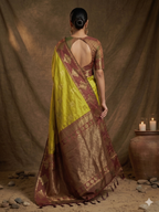 Shree Shyam Fashion Mustard Soft Silk Saree | Grocsy