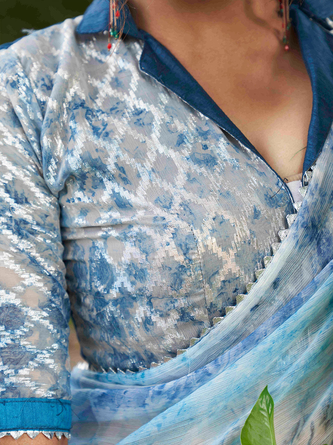 Tikhi Imli Tie and Dye Chiffon Saree | Grocsy