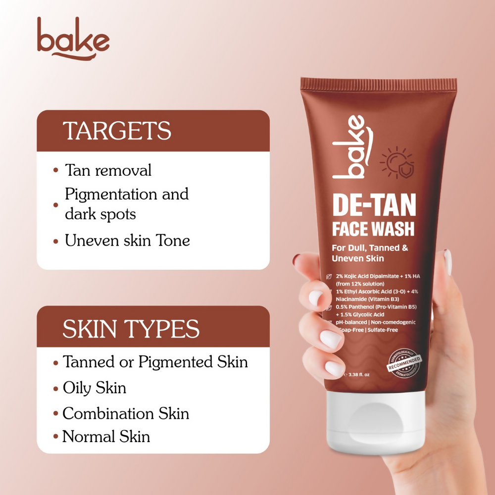 Bake De-Tan Coffee Face Wash with Kojic Acid | Grocsy