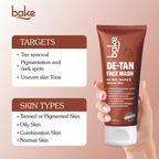 Bake De-Tan Coffee Face Wash with Kojic Acid | Grocsy