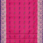 Exclusive Collection 100% Pure Cotton Pink Tant Saree With Hand Weaving Work | Grocsy