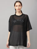 MKH Typography Printed Drop Shoulder Sleeves Dri-FIT Sports T-Shirt | Grocsy