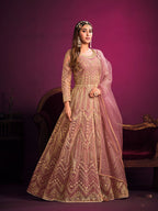 Monjolika Fashion Light Pink Sangeet Net Designer Salwar Suit | Grocsy