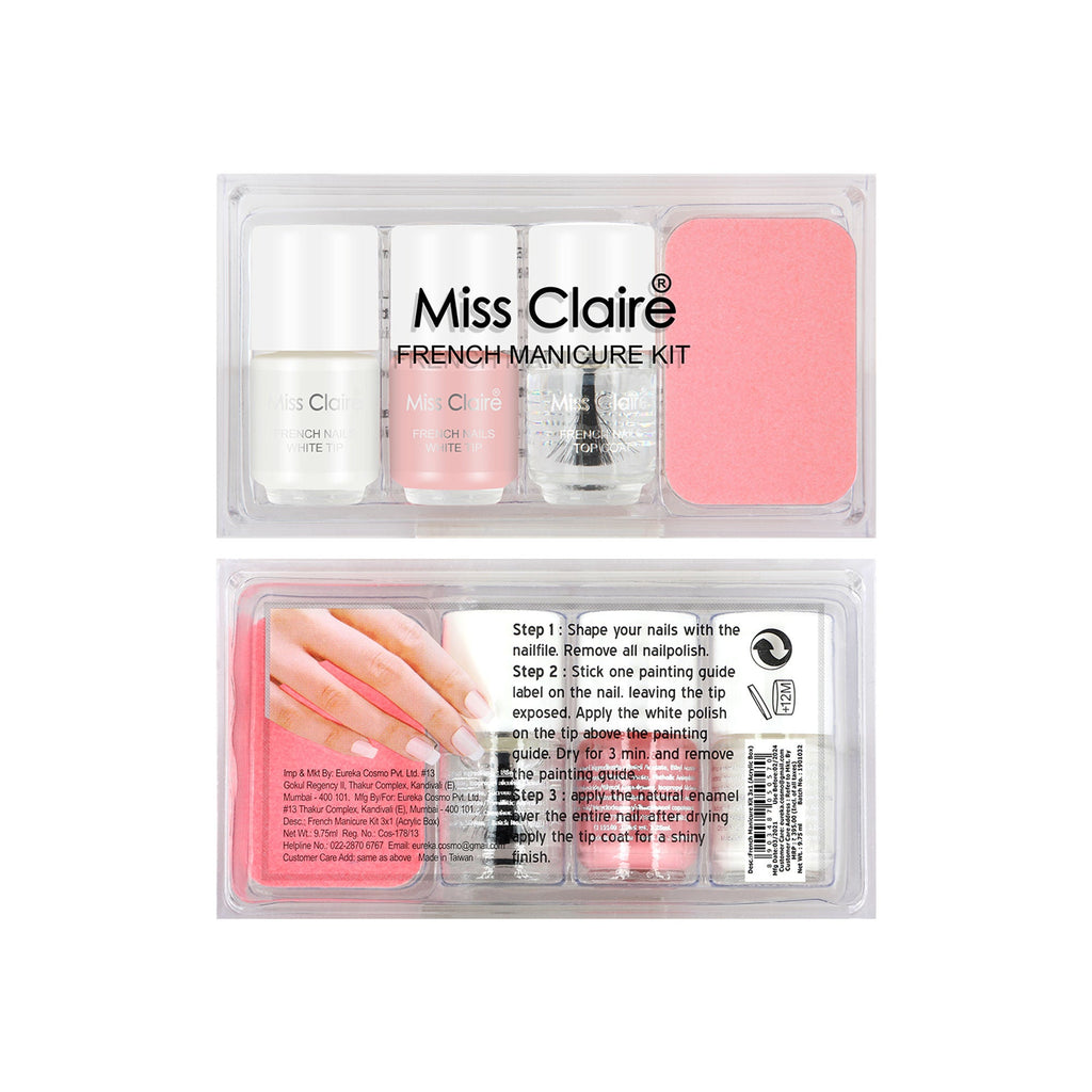 Miss Claire French Manicure Kit With Acrylic Box | Grocsy