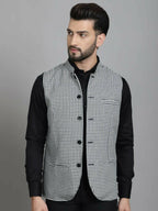 Even Apparels Nehru Jacket With Welt Pockets - Multi | Grocsy