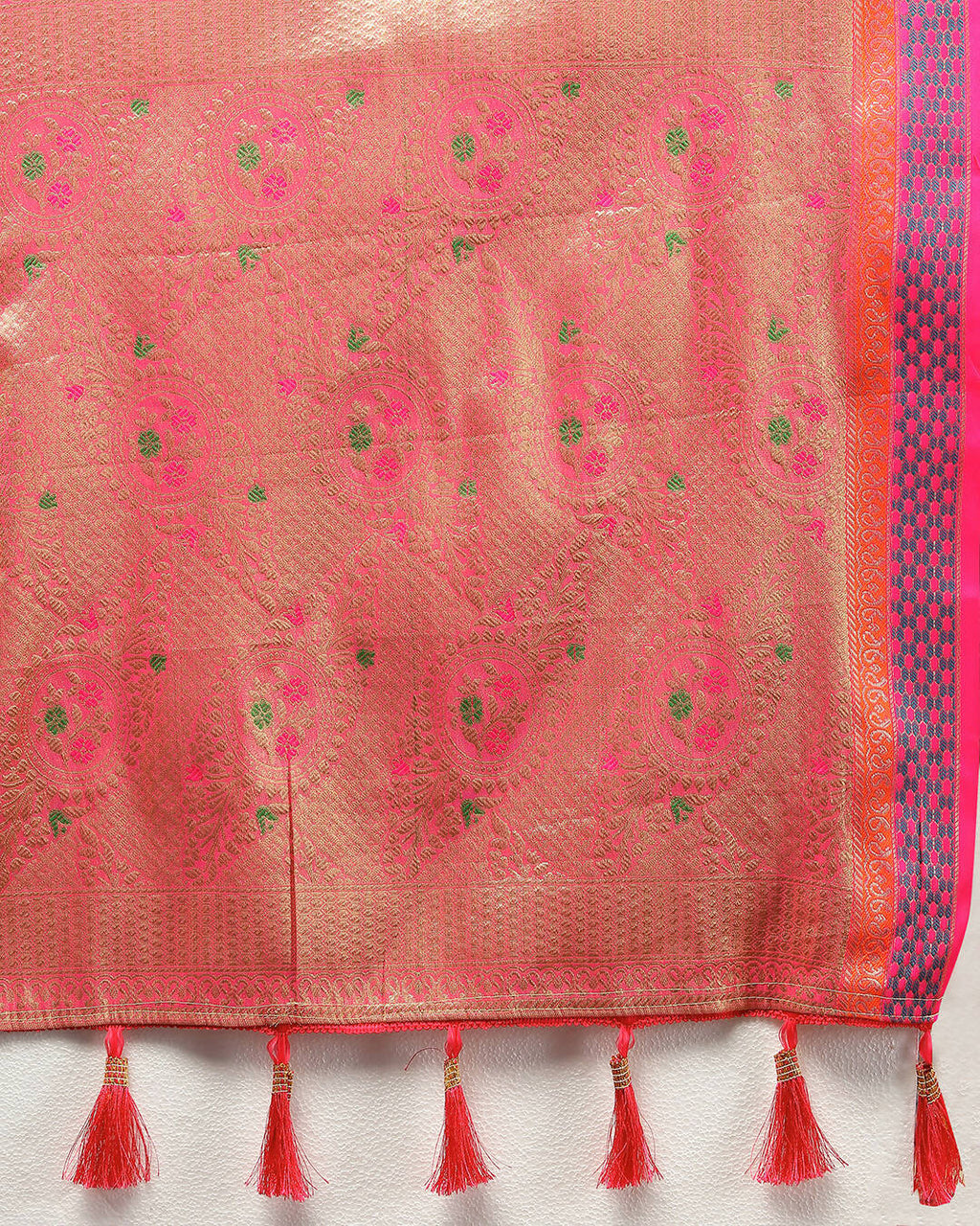 Lorenvalley Fashion Lavender Kanjivaram Silk Woven Design with Zari Weaving Saree | Grocsy