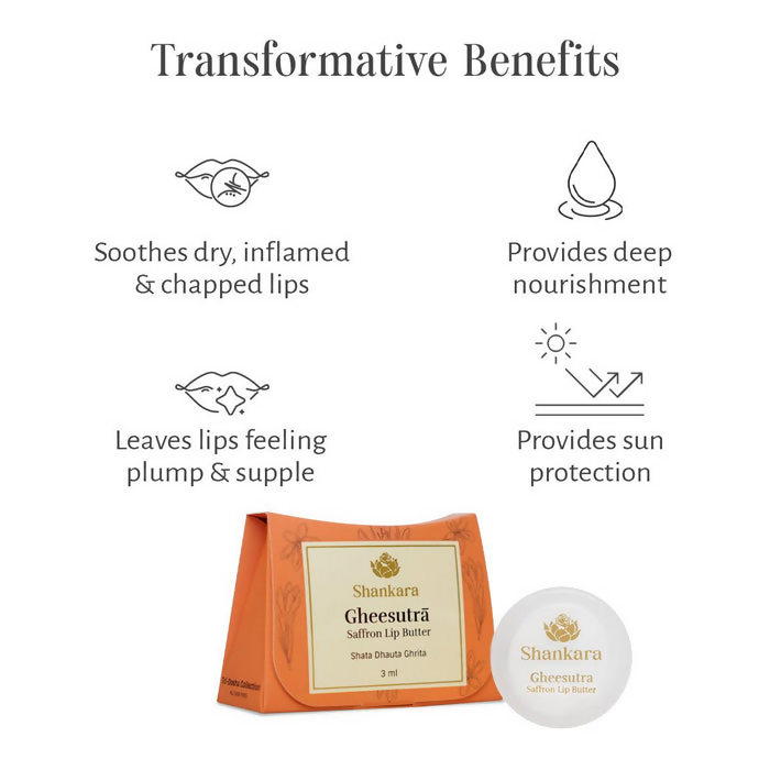 Shankara by Sri Sri Tattva Gheesutra Saffron Lip Butter | Grocsy