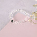 NVR Men & Women Transparent Beaded Elasticated Bracelet | Grocsy