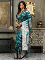 Shree Shyam Fashion Banarasi Silk Sea Green Saree | Grocsy