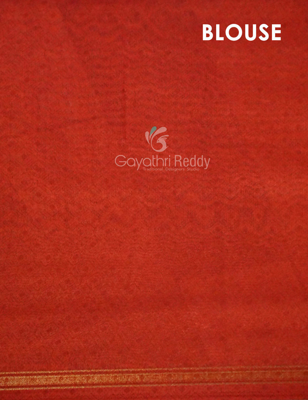 Shades of Dark Navy Blue With Orange Blouse Creeper Design Semi Chanderi Saree By Gayathri Reddy Designer Studio | Grocsy