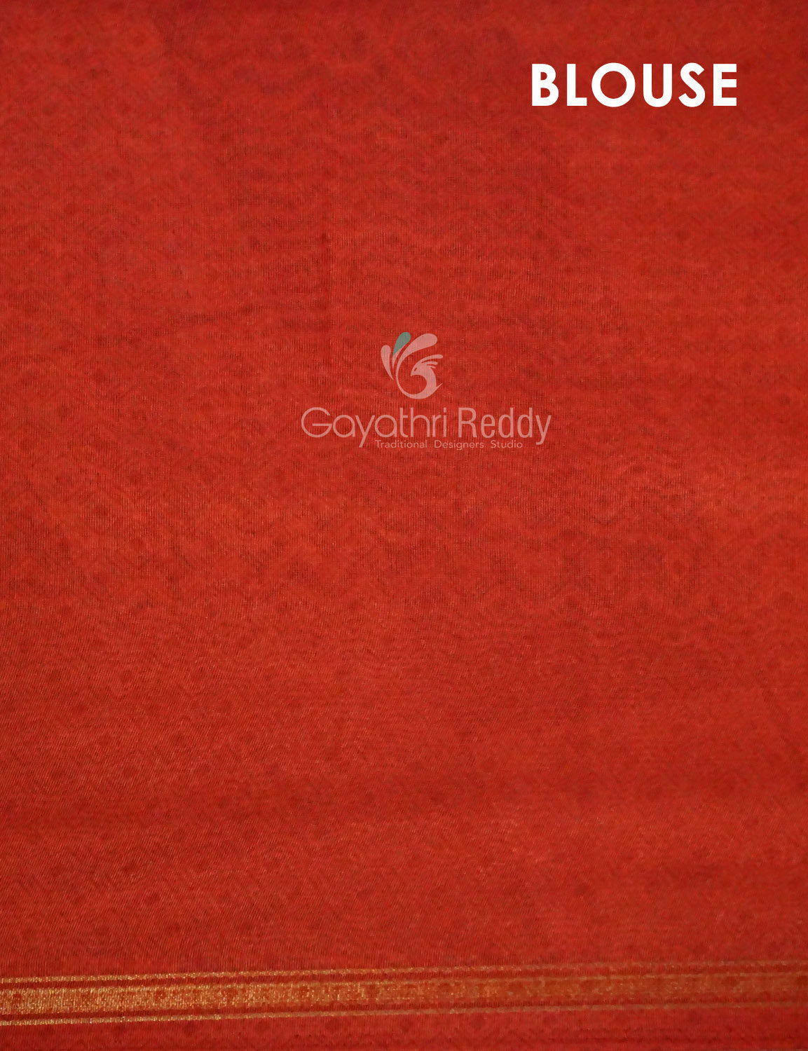 Shades of Dark Navy Blue With Orange Blouse Creeper Design Semi Chanderi Saree By Gayathri Reddy Designer Studio | Grocsy