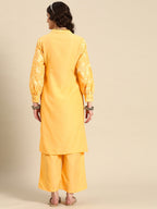 Sangria Women Ethnic Motifs Printed Kurta with Palazzos | Grocsy