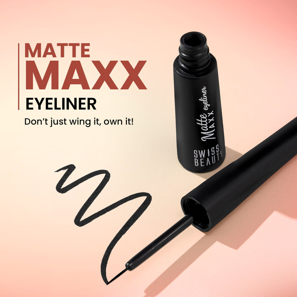 Swiss Beauty Matte Max Eyeliner Black | Grocsy
