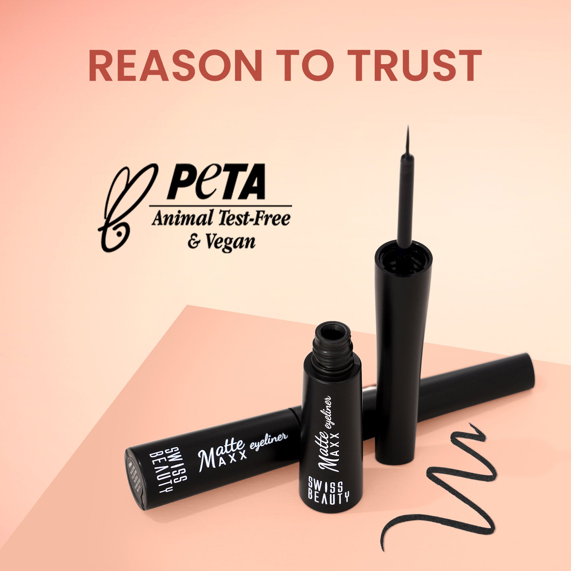 Swiss Beauty Matte Max Eyeliner Black | Grocsy