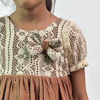 ArthLife Vintage Brown Fit And Flare Dress | Grocsy