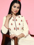 All About You Women Grey Ethnic Motifs Embroidered Tiering Anarkali Kurta | Grocsy