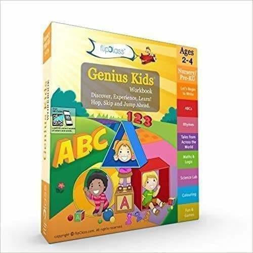 Genius Kids Worksheets for Nursery - Set of 8 Workbooks for Pre-KG | Grocsy