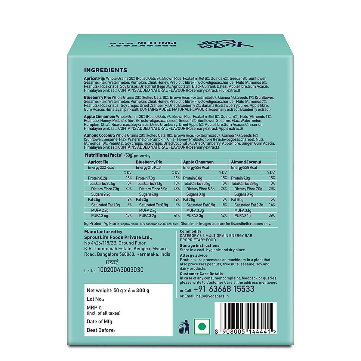 Yoga Bar Breakfast Protein Variety Box - Dark Chocolate Flavour Premium Super Oats Combo Pack | Grocsy