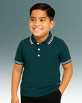 Chilins Boys Solid Polo Tshirt, Color- Green | Grocsy