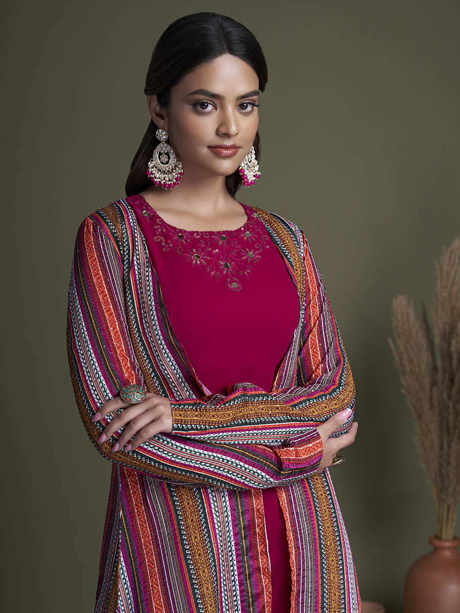 Myra Rani Georgette Choli Palazo Suit | Grocsy