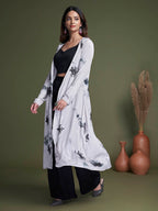 Myra Black and White Koti Style Silk and Georgette Embroidered Palazo Suit | Grocsy