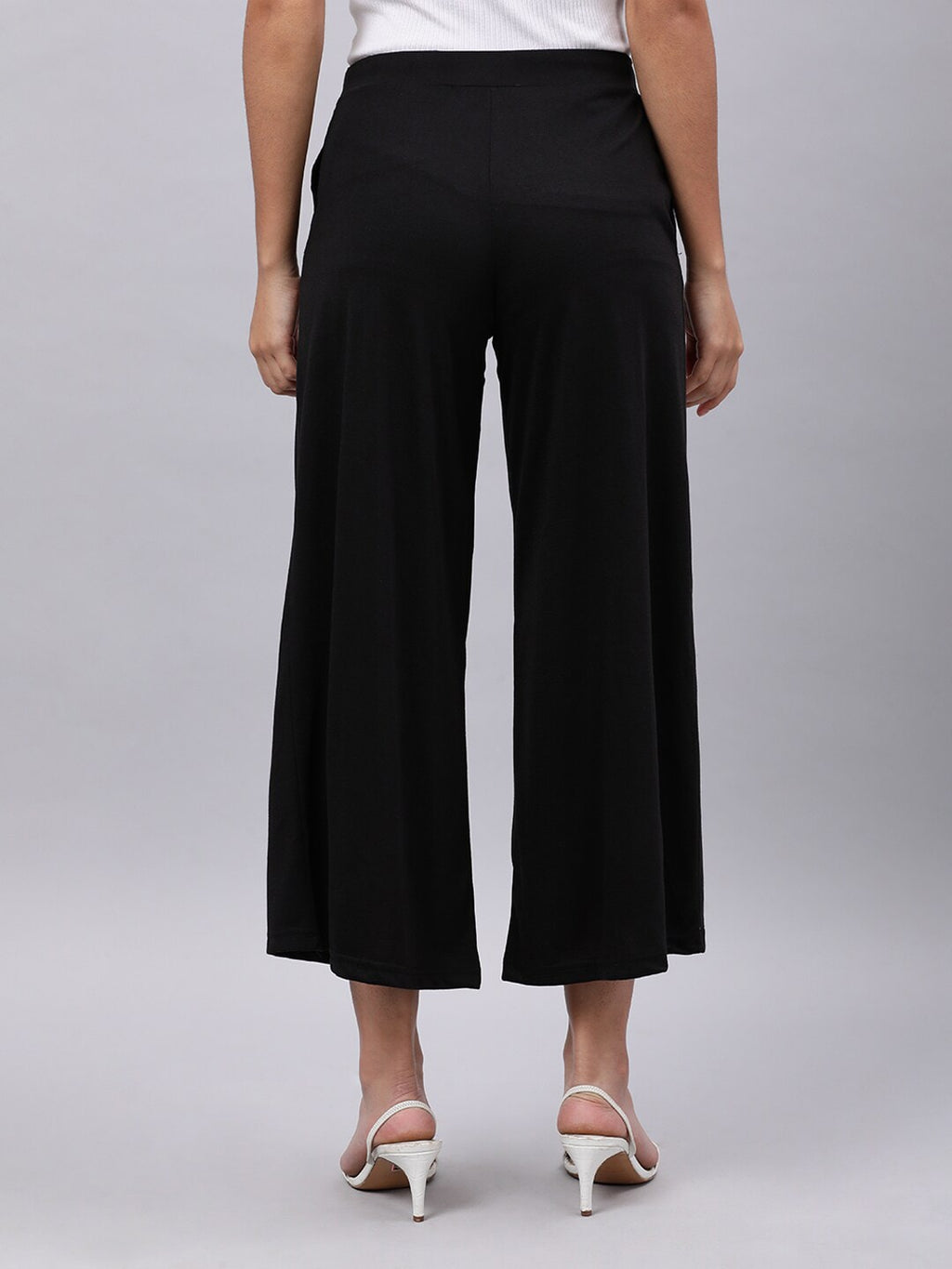 Souchii Black Liva Palazzos | Grocsy