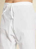 House of Pataudi Men Pure Cotton Embroidered Chikankari Jashn Kurta with Churidar | Grocsy