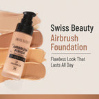 Swiss Beauty Airbrush Finish Full Coverage Foundation - 8 Golden Bronze | Grocsy