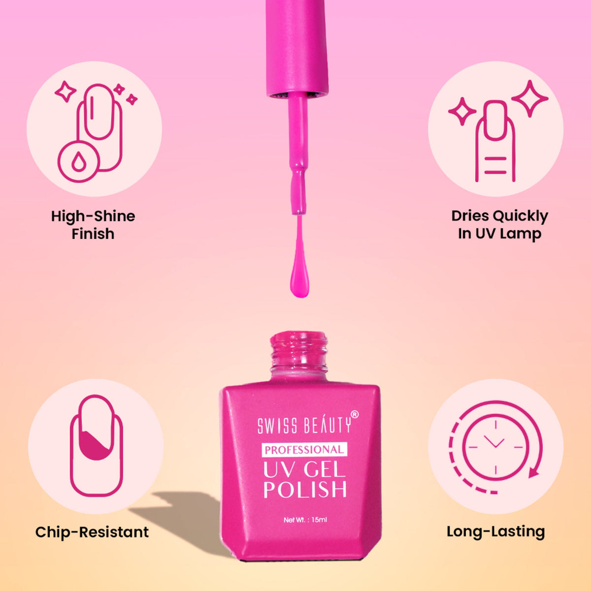 Swiss Beauty Professional UV Gel Nail Polish - Shade-58 | Grocsy